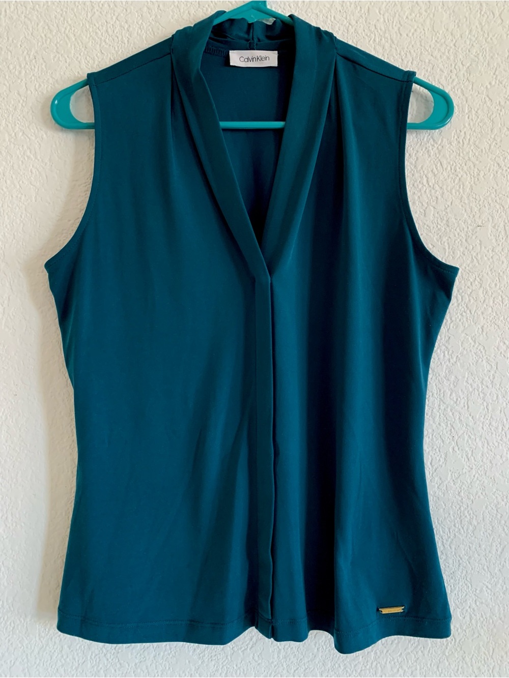 Calvin Klein Teal Sleeveless V-Neck Camisole